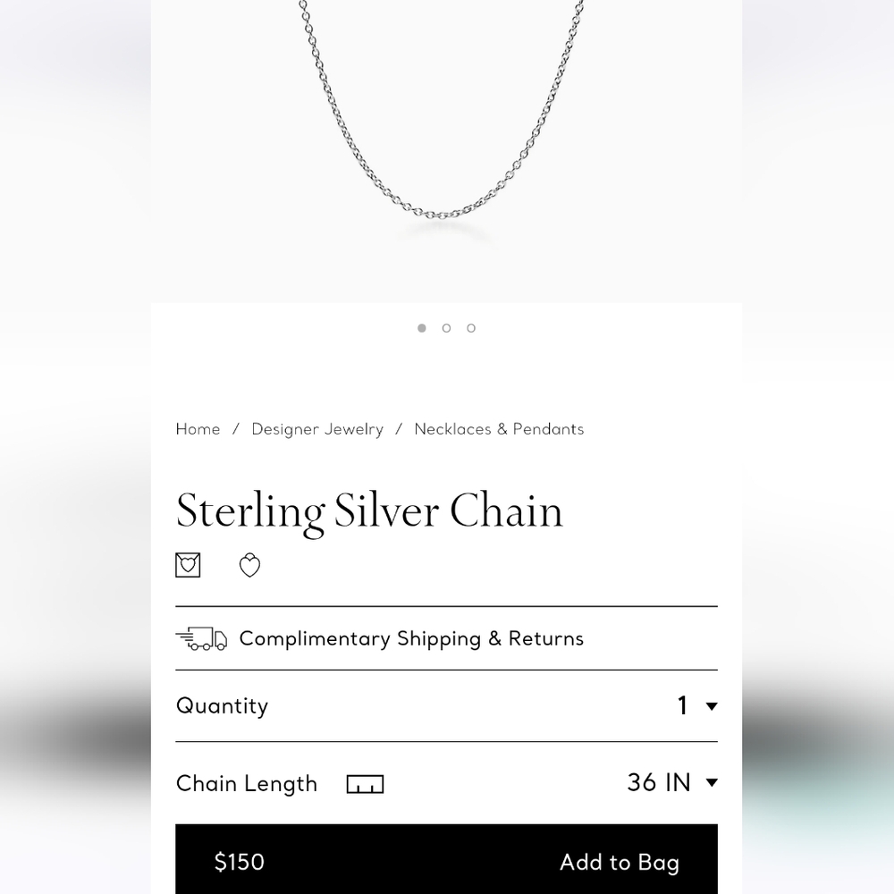Tiffany & Co 36" Chain